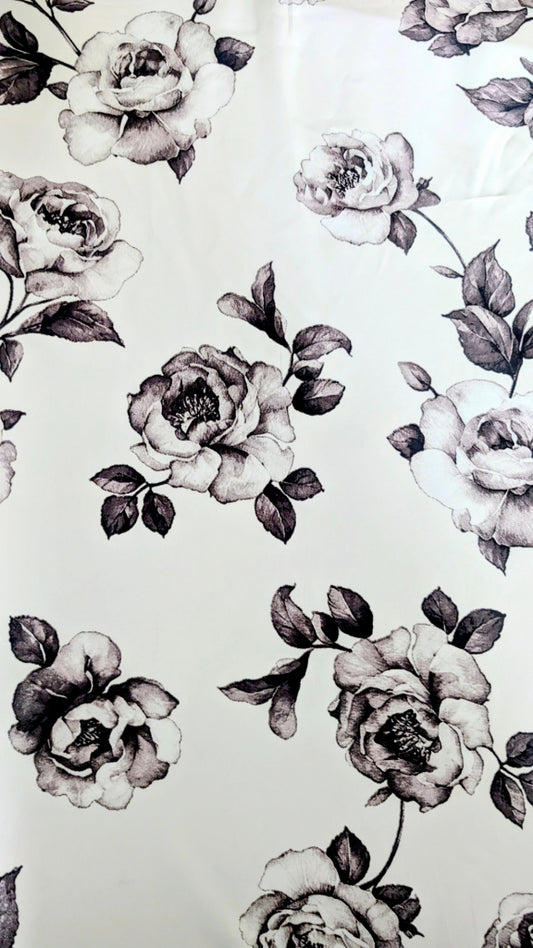 Modest Prayer Abaya With Hijab | White & Brown Rose