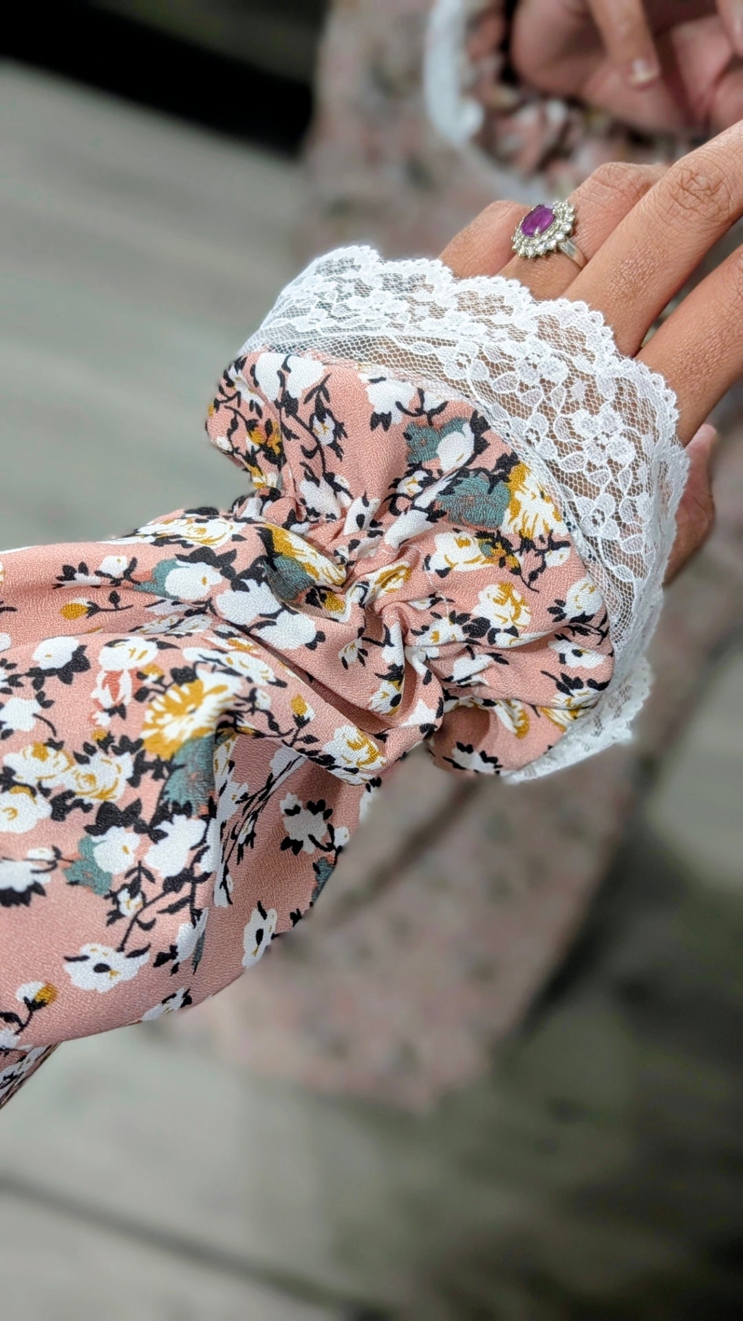 Modest Prayer Abaya With Hijab | Floral Pink
