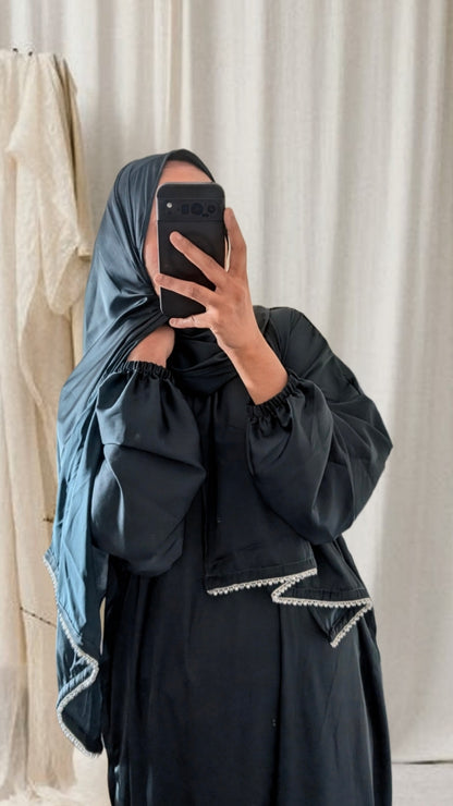 Signature Prayer Abaya With Hijab | Deep Bottle Green