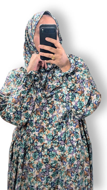 Modest Prayer Abaya With Hijab | Dusky Bloom