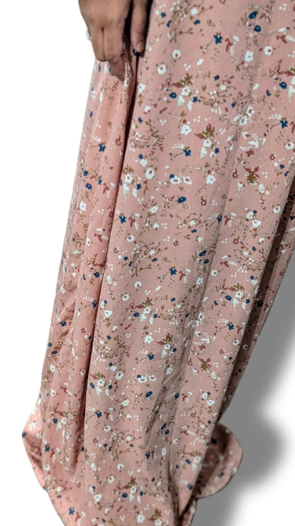 Modest Prayer Abaya With Hijab | Pink Bloom