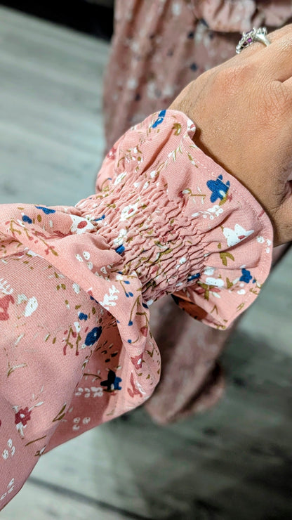 Modest Prayer Abaya With Hijab | Pink Bloom