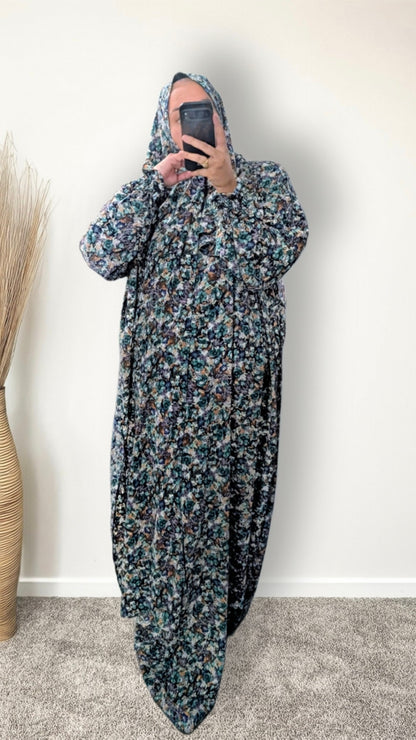 Modest Prayer Abaya With Hijab | Dusky Bloom