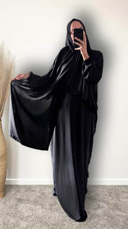 Bescheidene Gebets-Abaya mit Hijab | Lila Mandala-Druck